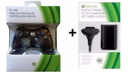 Controle Xbox 360 Sem Fio + Bateria Pronto Envio Leia A@