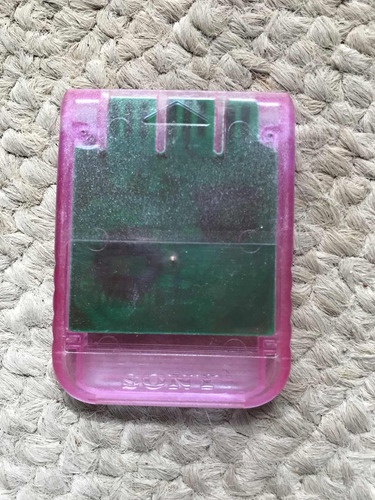 Memory Card Psone Psx Original Sony Rosa