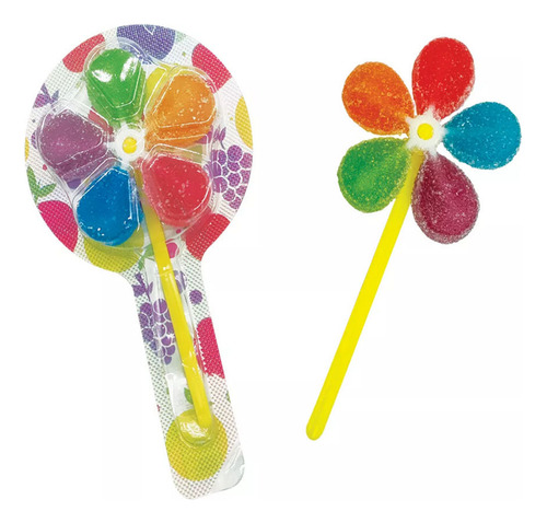 Gomita Rehilete Suave Hubin Paleta Sabor Frutal 2pack 60 Pzs