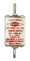Comprar (4 Pçs) Fusivel Nh1 Ultra Rapido 125a 500v 100ka