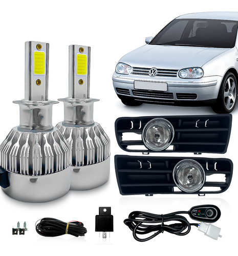 Kit Farol De Milha Golf Sapão 99 2000 2001 2002 2003 2004 05