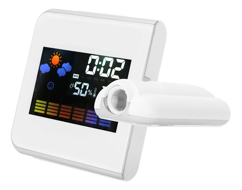 Reloj Digital, Termómetro Led De Proyección Interior, Higróm