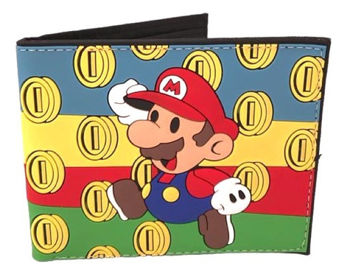 Billetera  Super Mario Bros Nintendo Anime Silicona Bh13