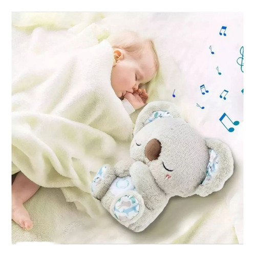 Peluche De Apego Luz Sonido Respira Con Movimiento Para Bebé Rosa