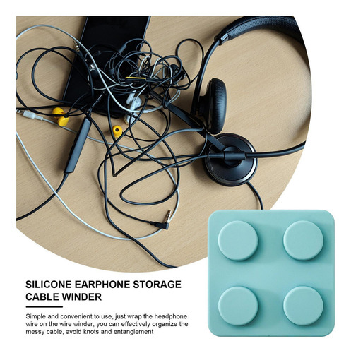 . Enrollador De Cables De Silicona For Auriculares