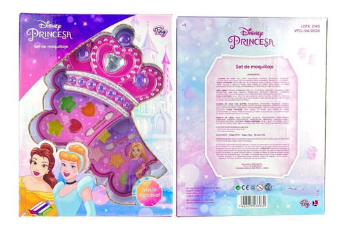 Set De Maquillaje Disney Princesa Corona En Caja - E. Full