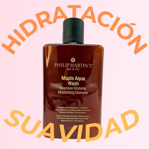 Shampoo Hidratante Maple Aqua Wash 320 Ml Philip Martins