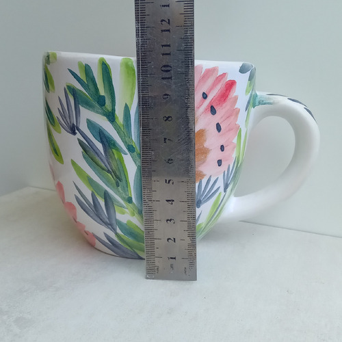 Tazon Xl Sopero Pintado A Mano Alto Taza Blanco Tazon Sopero Xl Alto