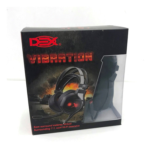 Fone Headset Gamer Usb Microfone 7.1 Com Função Vibração