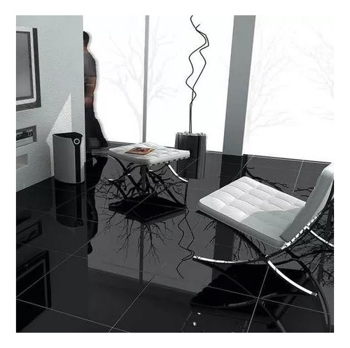 Porcelanato Rectificado Negro Absoluto 60x60