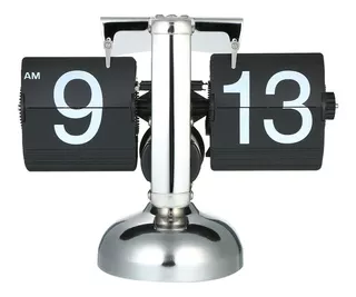 Flip Clock Gear Reloj Interno De Cuarzo Con Funcionamiento N