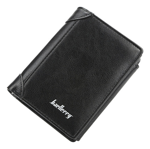 (bk) Pu Leather Vintage Short Wallet Holder Trifo
