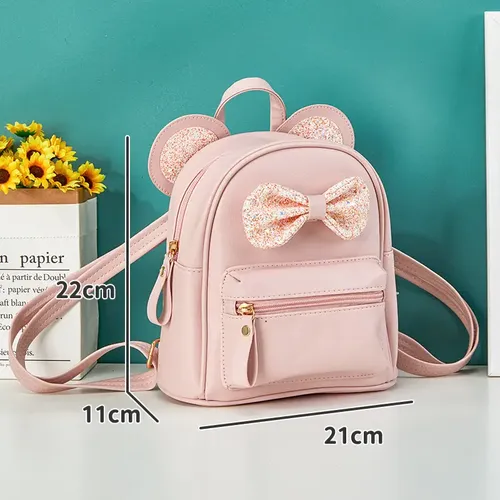 Mochila De Mujer Con Lazo - Bolso Bandolera Versátil, Nailon, Para Diario, Trabajo, Viajes Y Escuela