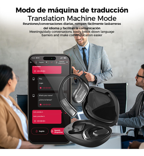 Audífonos Lenovo Erazer X11 Ai Traducción Auriculares Inalámbricos Bluetooth 5.4 Color Negro Compatibles Con Ipx5 Impermeable Ows Audífonos Con Ios Y Android