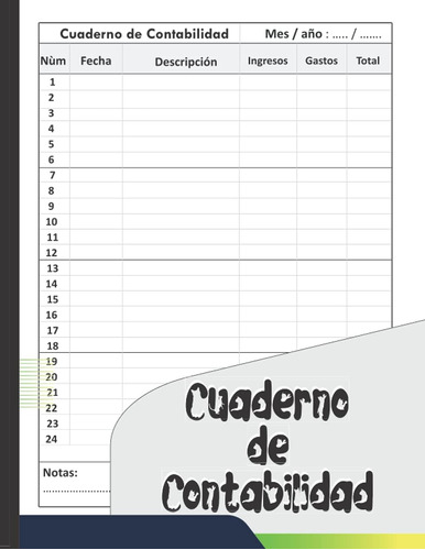 Libro: Cuaderno De Contabilidad: Diario Simple Para Y Libro