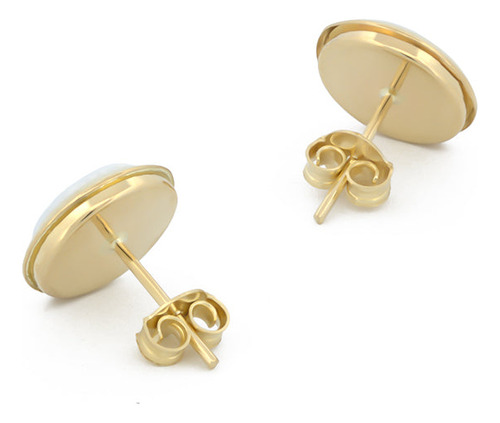 Aretes Circulo Bisel Abulón 0.8 Cm 10k