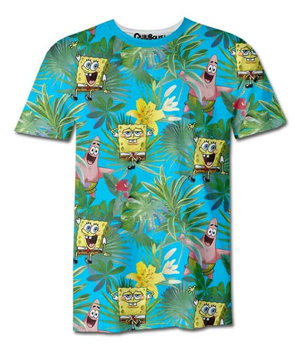 Quiubolee! Playera Bob Esponja Y Patricio Tropical