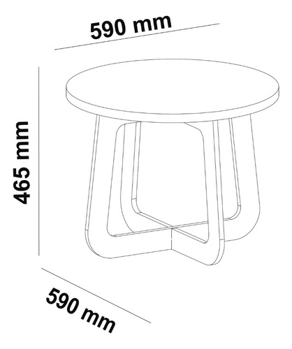 Mesa De Centro Bertolini Jasmin Verde Roble