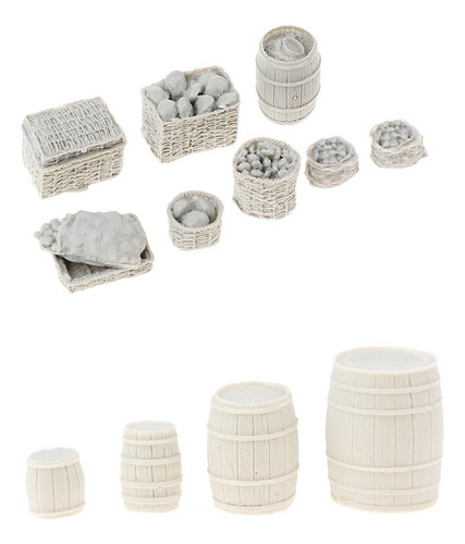 . 1:35 Resina De Comida Modelos De Barril De Pan Sin