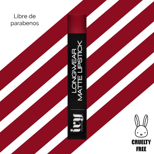 Labial Longwear Matte Lipstick Ivy Red Velvet