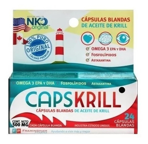 Capskrill Omega 3 Aceite Krill 500mg X 24 Cápsulas Blandas