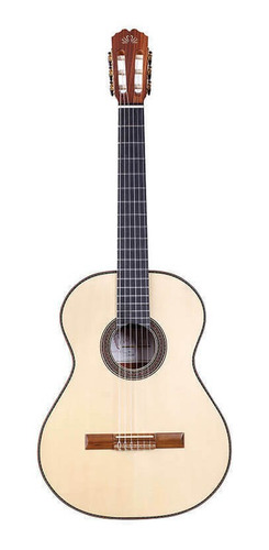 Imagen 1 de 4 de Guitarra criolla clásica La Alpujarra 90 para diestros natural ébano brillante
