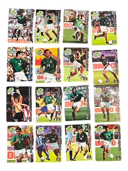 16 Tarjetas Bimbo Cards Mundial 2002 Seleccion Mexicana