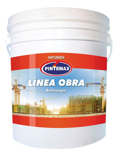 Pintemax Obra Latex 24L antihongos mate 1 unidad blanco