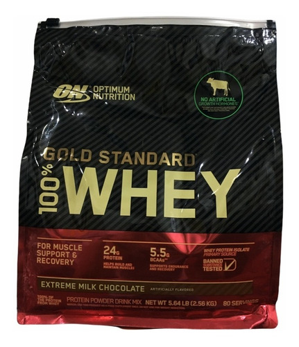 Gold Standard 100% Whey Optimum Nutrition 5.64lb 80 Serv Fit