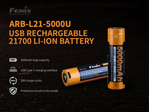 Imagen 2 de 2 de Bateria Recargable Fenix 5000mah 3.6v Ht18 Pd36r Y Otras.