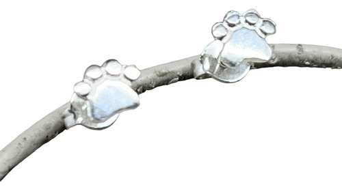 Aros Patitas De Perro Gato En Plata 925