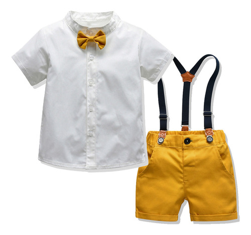 Conjunto De Blusa De Manga Corta Para Niños, A La Moda, Colo