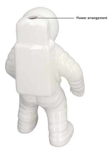 Figura Con Estatua, Jarrón Moderno De Space Man De Cerámica