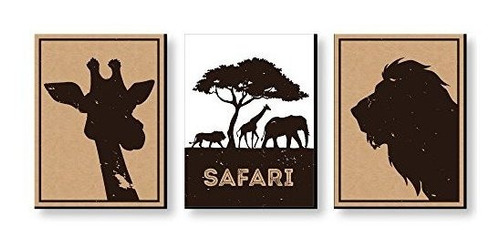 Safari Salvaje  Animales De La Selva Cuarto De Niños Arte D