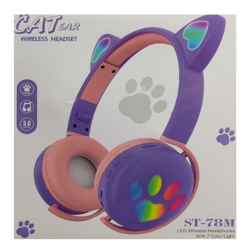 Imagen 2 de 2 de Audífonos Inalámbricos De Gato St-78m