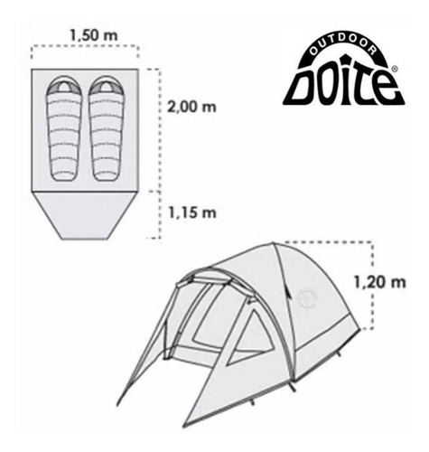 Carpa Camping Doite Hi Camper Xr 2 Personas