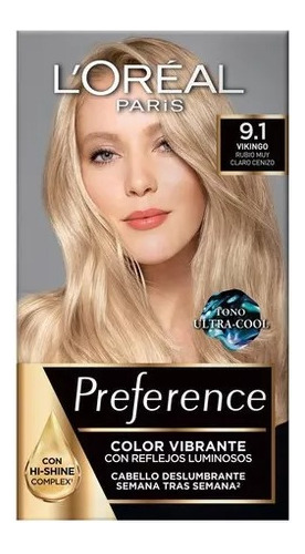 Tinte Preference Loréal Alto Brillotono 9.1