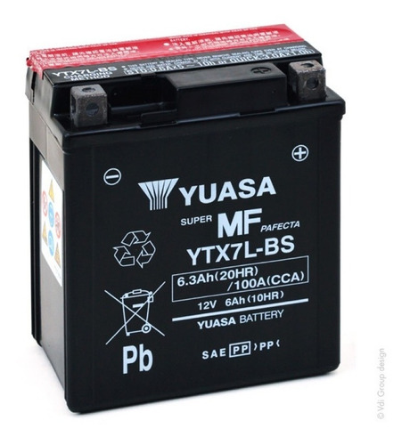 Bateria Yuasa Para Moto Ytx7l-bs Libre De Mantenimiento