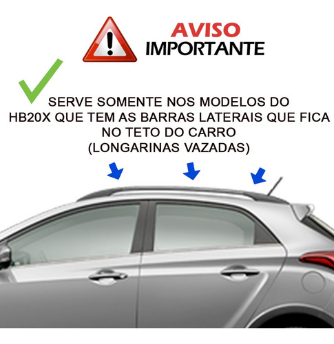 Travessa Teto Hyundai Hb20x Rack Bagageiro Maleiro