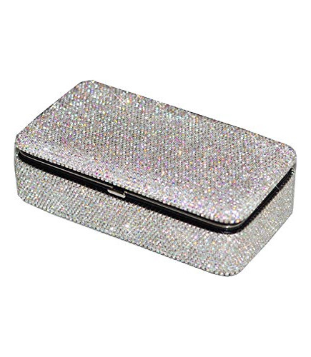 Bestbling Bling Crystal Leather Portátil De Viaje Joyero Org