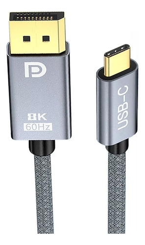 Adaptador Cable Usb Tipo C A Displayport 8k 60hz 4k 144hz