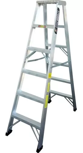 Escalera de Aluminio Plegable REG. Uso Industrial. 4 Peldaños