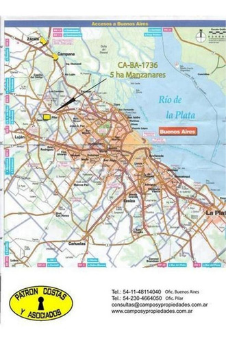 Imagen 4 de 4 de 2015hp- 5 Has. Manzanares Pilar. A 600 M Estacion- Gas