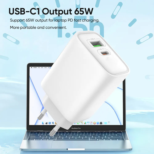Cargador Rapido 65w + Cable Para Apple Pencil (1ra Gen)