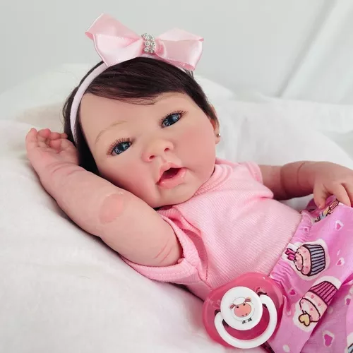 Bebe Reborn Princesa Banho Silicone Realista Carmela