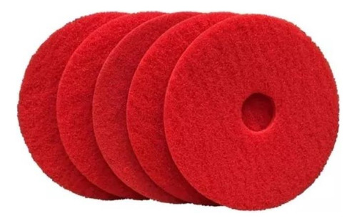 Disco Pad Rojo Para Abrillantadora De Pisos 17 Caja 5 Und