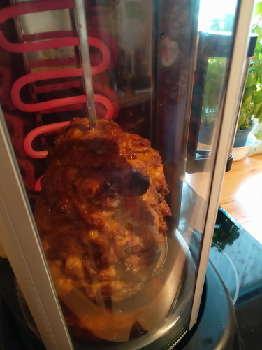 Parrilla Grill Para Kebab Pollo Asado Con Pinchos Rotativo