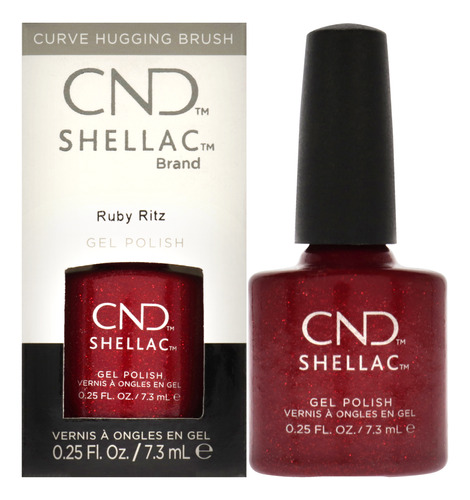 Cor De Unhas Shellac  Ruby Ritz By Cnd Para Mulheres  0,25