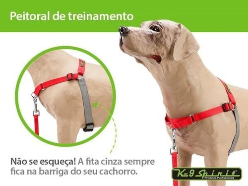 Peitoral K9 Spirit Treinamento Para Cães Vermelho Tamanho M PEITORAL DE TREINAMENTO K9 M VERMELHO