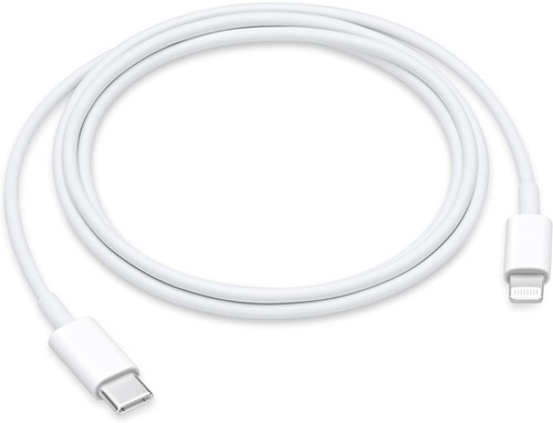 Cable usb-c 2.0 Apple blanco con entrada USB Tipo C salida Lightning